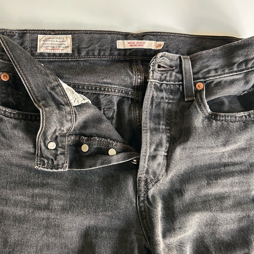 Levi's Charcoal Button-Fly Jeans